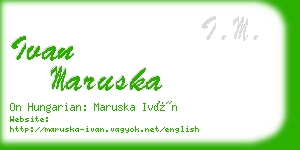 ivan maruska business card